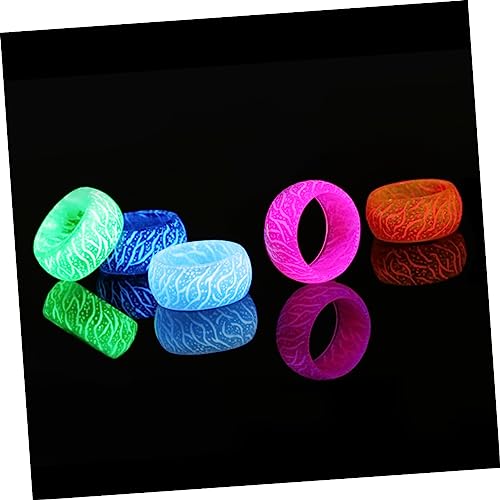 Abaodam 3 Pecas Anel Luminoso Anel De Festa Anel De Resina Para Crianças Brilho No Anel Escuro Selva