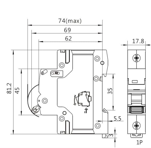 Capacidad de ruptura 6KA para el interruptor automático 32A de curva tipo C 7