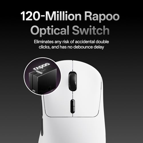 Image of Rapoo VT3 MAX Gen-2 Wireless Gaming Mouse, True 8K Wireless Polling Rate, 53g Lightweight, Up to 750 Hr Battery, Nordic nRF54L15 MCU, 120-Million Optical Switch, 10 Programmable Buttons, Macro Enabled