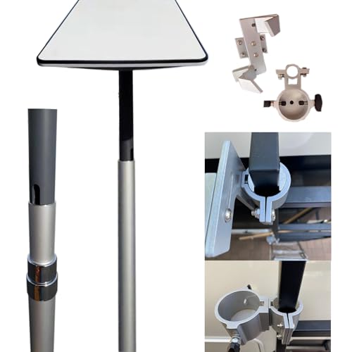 EEZ RV Products Telescopic 10ft Pole with Starlink Adapter and RV Ladder Mounting Bracket Kit (GEN 2 / V2) - Fits 1.0" Square Ladder Rail