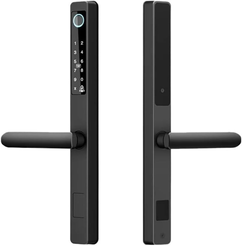 Waterproof Outdoor Digital Biometric Smart Fingerprint Door Lock for Hotel Apartment Home Ultra Slim Smart Lock(Black 4585)