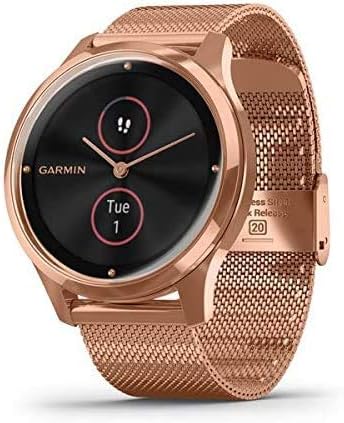 Amazon.com: Garmin Vivomove 3 Luxe, híbrido reloj inteligente con portátil  incluido4U Ultimate auriculares negros con carga PowerBank paquete (18 K  oro rosa / negro, milanese) : Electrónica