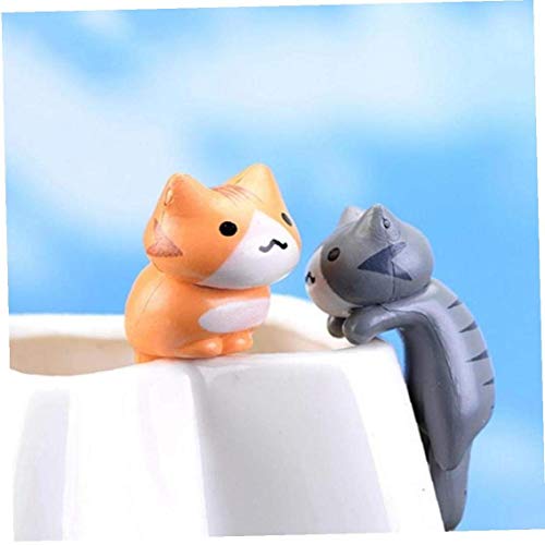 Décoration d'ornement de jardin avec 6 chats miniatures, le cadeau idéal pour créatifs