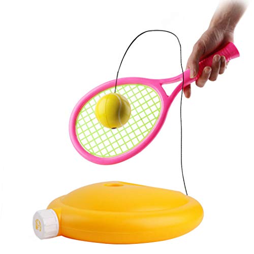 Justdolife Entrenador de Tenis Autoformación Herramienta de Entrenamiento de Tenis Rodapié de Rebote con balón