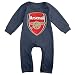 Baby Boys Girls Arsenal Football Club Long Sleeve One-piece Baby Bodysuit Baby Clothes Bodysuit Romper Navy
