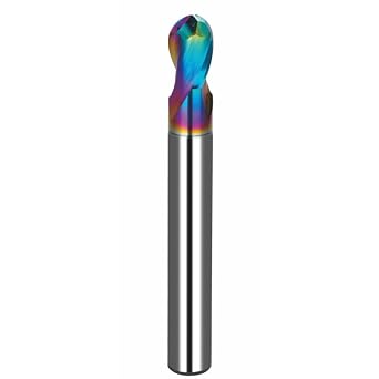 6mm Mill Dia Solid Carbide 2Flutes Uncoated Ball Nose End Mill Metric Upcut CNC Bits Cutter Tool for Non Ferrous Aluminum Copper Alloys