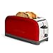 Taurus Vintage Red Tostadora, 1400 W, Acero Inoxidable, Único