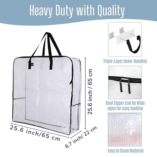 Image of VENO 10 Pack Summer Wreath Storage Bag, Spring, Christmas Decoration Garland Container, 30 Inch Clear Door Wreath Organizers, Moving Boxes, Packing Supplies for College (Square - 10 Pack)