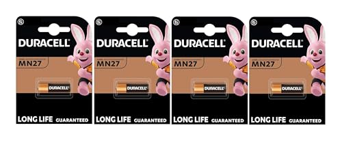 4 x Duracell MN27 27A A27 8LR732 (4 blísters de 1 batería) 4 pilas