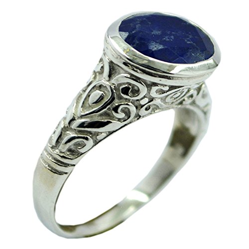Bague en argent et lapis lazuli véritable facetté le cadeau idéal pour marquer un moment unique