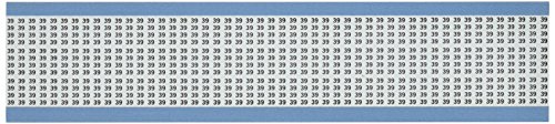 Brady TMM-39-PK Poliéster recubierto de vinilo brillante de perfil bajo (B-702), negro sobre blanco, letras sólidas y números en miniatura tarjeta de marcador de alambre (25 tarjetas)