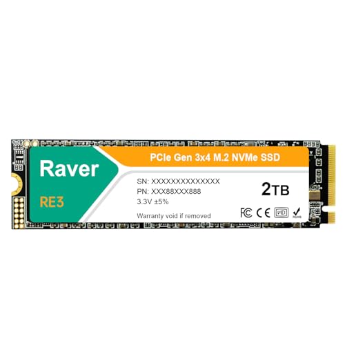 SSD 2TB ^ PCIe Gen3x4 M.2 NVMe 2280 3300MB/s 3D NAND Raver RE3 Ki [J[3Nۏ