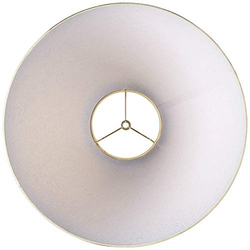 Distressed Faux Paper Large Lamp Shade 6" Top x 19" Bottom x 12" Slant x 10.25" High (Spider) Replacement with Harp and Finial - Springcrest - Thumbnail 3