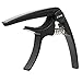 Ukulele Capo Aluminium Alloy Clamp for 4 Strings Uke Soprano Concert Tenor Baritone Light Weight Ukulele Clamp with Free Guitar Picks (Black)