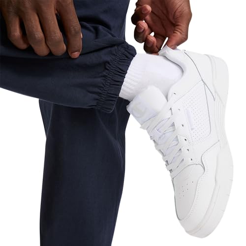 Image of Champion Men's Cinched-Bottom Lounge Pants, Standard Fit, Lightweight 100% Cotton, Available in Regular and Big & Tall