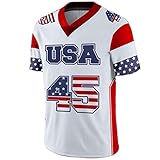 Greater Half White Trump #45 Football Jersey (XL)