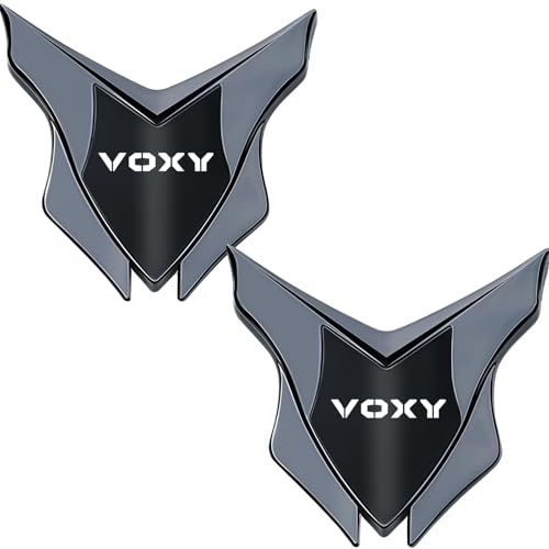 �y���ړx300%�̑��݊��z���H�N�V�[ VOXY 80�n 90�n �S�V���[�Y�Ή� �ԃ��S�X�e�b�J�[�A���S�o�b�W�A3D DIY���^���J�[�A�f�J�[�� ���x���A�G���u���� �A�N�Z�T���[ �����ޗ�2�� (�u���b�N, ���H�N�V�[ VOXY)