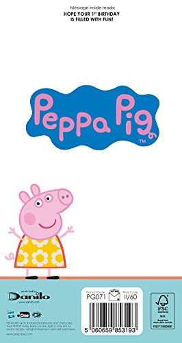 Danilo Biglietto Di Compleanno Ufficiale Peppa Pig - 1 Anno In Azienda, Con Busta, Licenza Ufficiale - 3