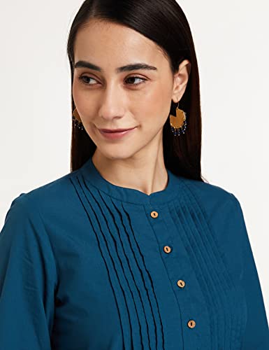 Image of Amazon Brand - Myx Women Cotton Regular Fit Casual Kurti (Available in Plus Sizes)