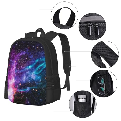 Galaxy Space Backpack Large Capacity Backpacks Leisure Travel Daypack 12.5X5.5X16.5 inch3