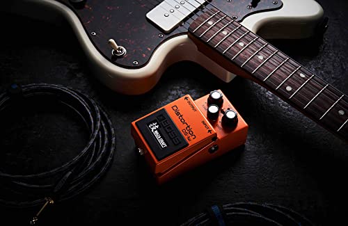 Image of Boss DS-1W Waza Distortion Effect Guitar Pedal Bundle with Gearlux Instrument Cable, Picks, and Austin Bazaar Polishing Cloth