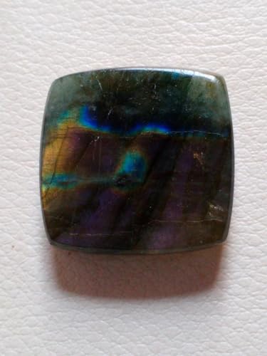 Labradorite violette naturelle en forme de coussin 25mm, pierre d'émotion - 6