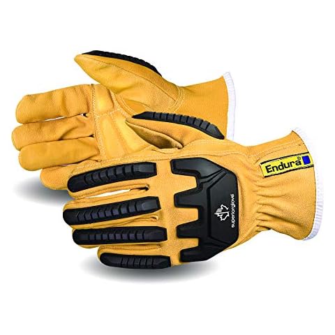 Superior Glove Endura Arc Flash Rated Goatskin Leather Work Gloves with ParaActiv Liner Cut Protection 378GKGVB (1 Pair Work Gloves) X-Large Cover