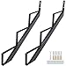 Zwinz Steel Stair Stringer 3 Step, Metal Stair Stringers for Deck Height 27 inches, Steel Stair Step Riser 4-Hole Design for Outside Stairs (2Pack)