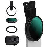 Fukaisu 67mm Variables ND Objektiv Filter ND2–400 Neutraldichtefilter für DSLR & Phones, 1-10 Blendenstufen Einstellbare ND Filter mit Adapterring für iPhone 11-17 Samsung Galaxy S25 S24 S22 Ultra