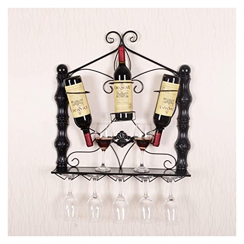 Soporte para botellas de vino hierro forjado bronce