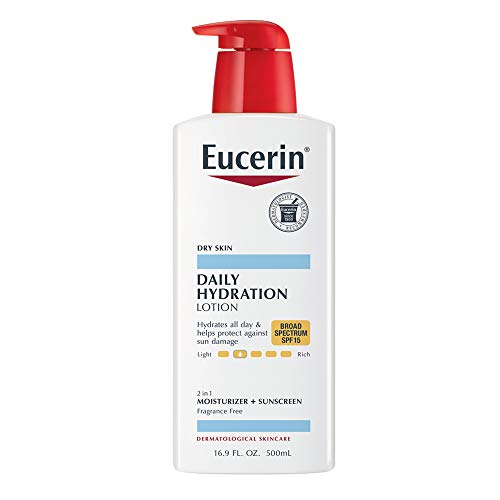 Eucerin Daily Hydration Lotion with SPF 15 - Broad Spectrum Body Lotion for Dry Skin - 16.9 fl. Oz. Pump Bottle