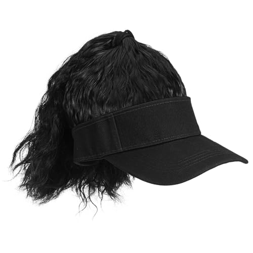 Extensions cheveux synthétiques bouclés avec casquette noire confort