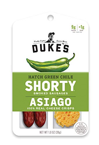 Duke s Hatch Green Chile SHORTY Smoked Sausages & Asiago Cheese Crisps, 1 Ounce
