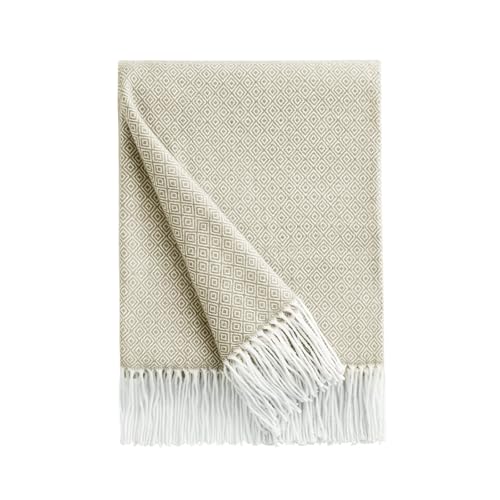 BOURINA Throw Blanket Decorative Faux Cashmere...