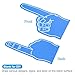 PATIKIL Giant Foam Finger 18 Inch, 6 Pack Number 1 DIY Blank Foam Hand Cheerleading Foam Fingers for Sports Events Games Party Supplies, Blue, White Line