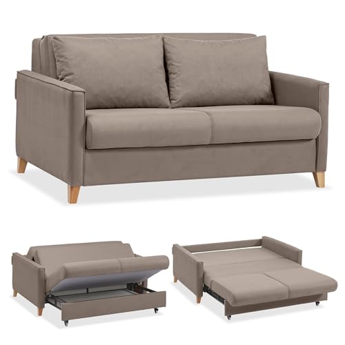 EVERGREENWEB - Divano Letto 2 Posti Matrimoniale L165xP110xA90 con Box