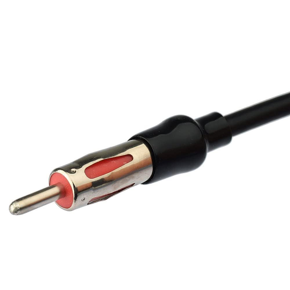 Bingfu Amplificatore Segnale Antenna Autoradio Auto, Adattatore da Doppio Maschio Fakra a Spina DIN per Volkswagen VW Golf Polo Audi BMW Unità Principale