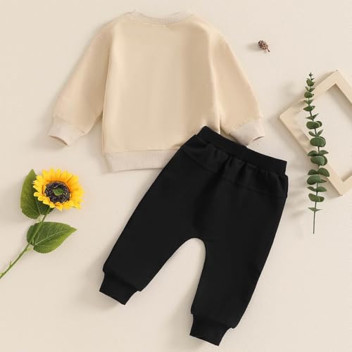 Focusnorm Toddler Baby Boy Fall Outfit Mama'S Boy Letter Embroidery Sweatshirt Top Elastic Pants Set Cute 2Pcs Winter Clothes thumb #6