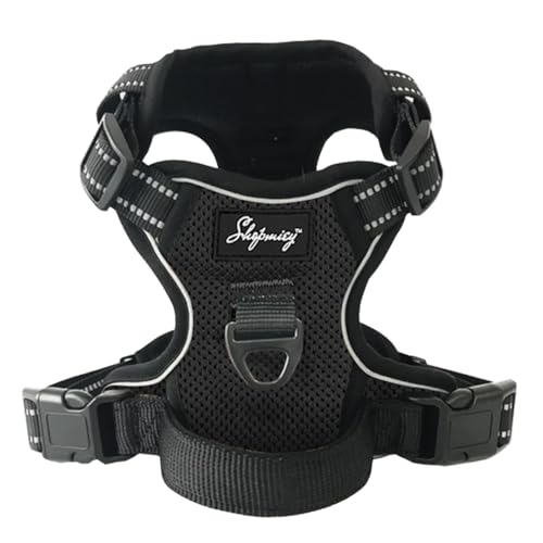 ShopMiey Dog Harness No Pull Pet Harness with 2 Leash Clips, Adjustable Soft Padded Pet Vest