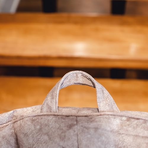 Big Joe Hug Bean Bag Chair, Gray Hyde, Vegan Suede, 3 feet