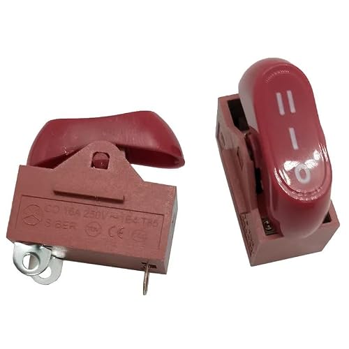 IDGTTLDF 1pc Hair dryer switch Red three-pin three-speed 16A250V T85 silver toggle switch