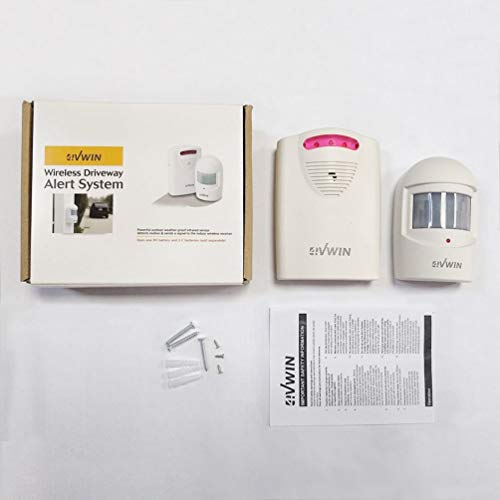 Wireless Home Security Driveway Alarm 1 Receiver and 1 PIR Motion Sensor Detector Infrared Alert System Kit
