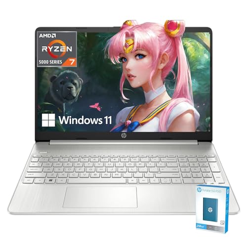 HP �m�[�g�p�\�R�� 15.6�C���` FHD (1920 x 1080) �^�b�`�X�N���[���AAMD Ryzen 7 5700U �v���Z�b�T�AAMD Radeon Graphics�A�A���`�O���A�A�������A�����o�b�e���[�����AP500 SSD�o���h���t���AWi