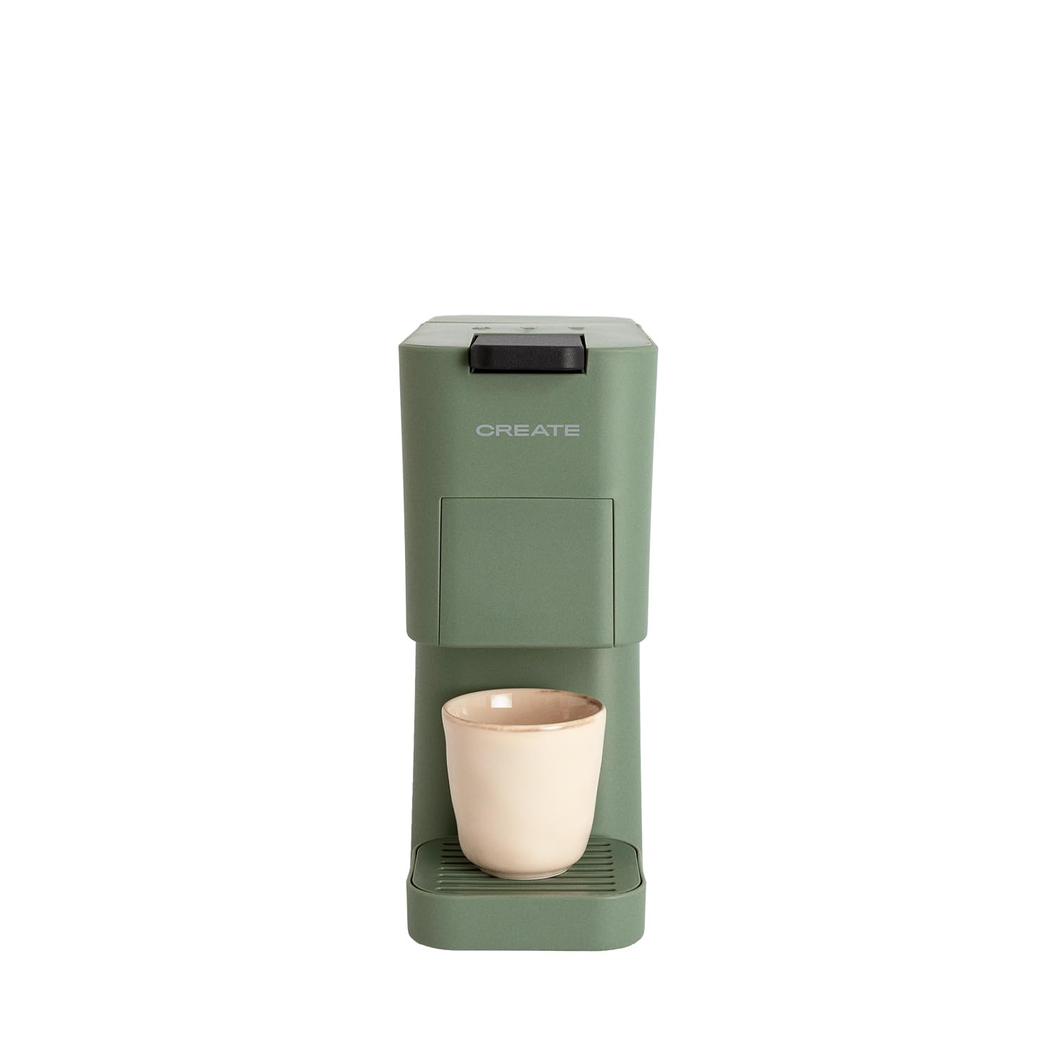 CREATE / THERA STUDIO/Caffettiera multicapsula espresso e caffè macinato verde sage/pannello di controllo touch, 19bar, programmabile, 3 adattatori intercambiabili, sistema antivibrazione, 1450 W