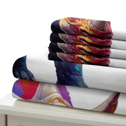 Housse de couette 3D avec fermeture éclair en microfibre douce