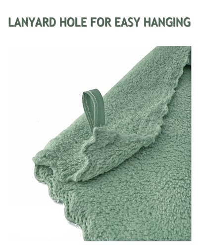 Image of 10''x10''Baby Washcloths with Hanging Strap, Microfiber Baby Towels for Newborns,Extra Absorbent and Soft Burp Cloth for Infants and Toddlers,Gentle On Sensitive Skin (Coral Fleece-18)