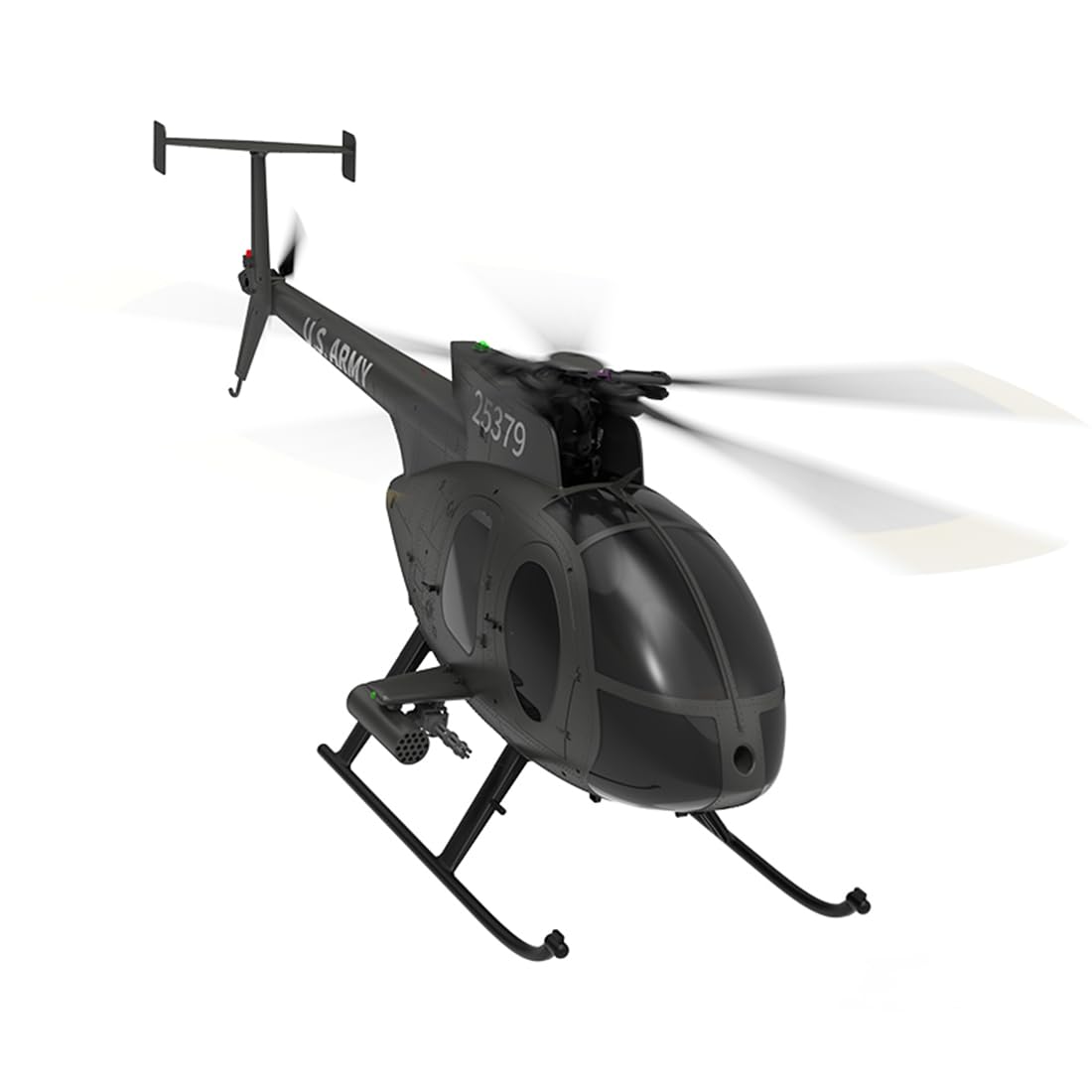 F119S MD500 RC Hubschrauber, 1/16 250 Klasse Ferngesteuertes Helicopter, 2.4G 9CH RC Kleiner Vogel Militär Hubschrauber Spielzeug Geschenk für Erwachsene - RTF