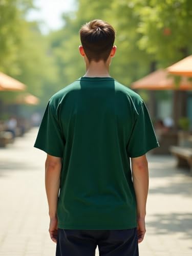 Image of Nobero 100% Cotton Oversized T Shirts for Men Stylish | Oversized Fit | Solid T Shirts for Men 180 GSM Combed Cotton | Round Neck Half Sleeve