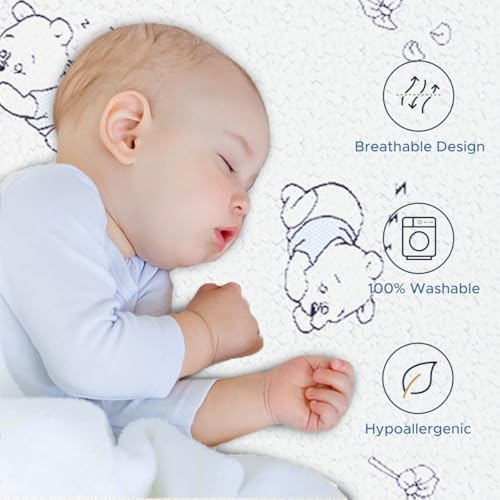Image of Pack and Play Mattress, 38 inchx26 inch Dual-Sided Mattress for Pack n Play with Ultra-Soft Jacquard Cover, Breathable Gel Memory Foam Pack N Play Mattresses Pad
