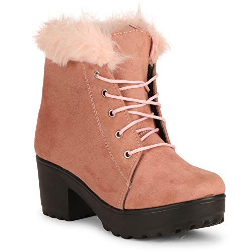 Saheb Suede Boots for Women (37 EU)(4 UK) (Pink) (B08DCGX4C3) Amazon Price History, Amazon Price Tracker